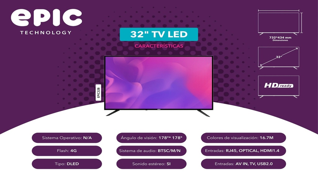 Pantalla Epic 32"
