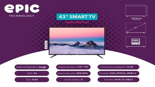 Tv Smart Epic 43"
